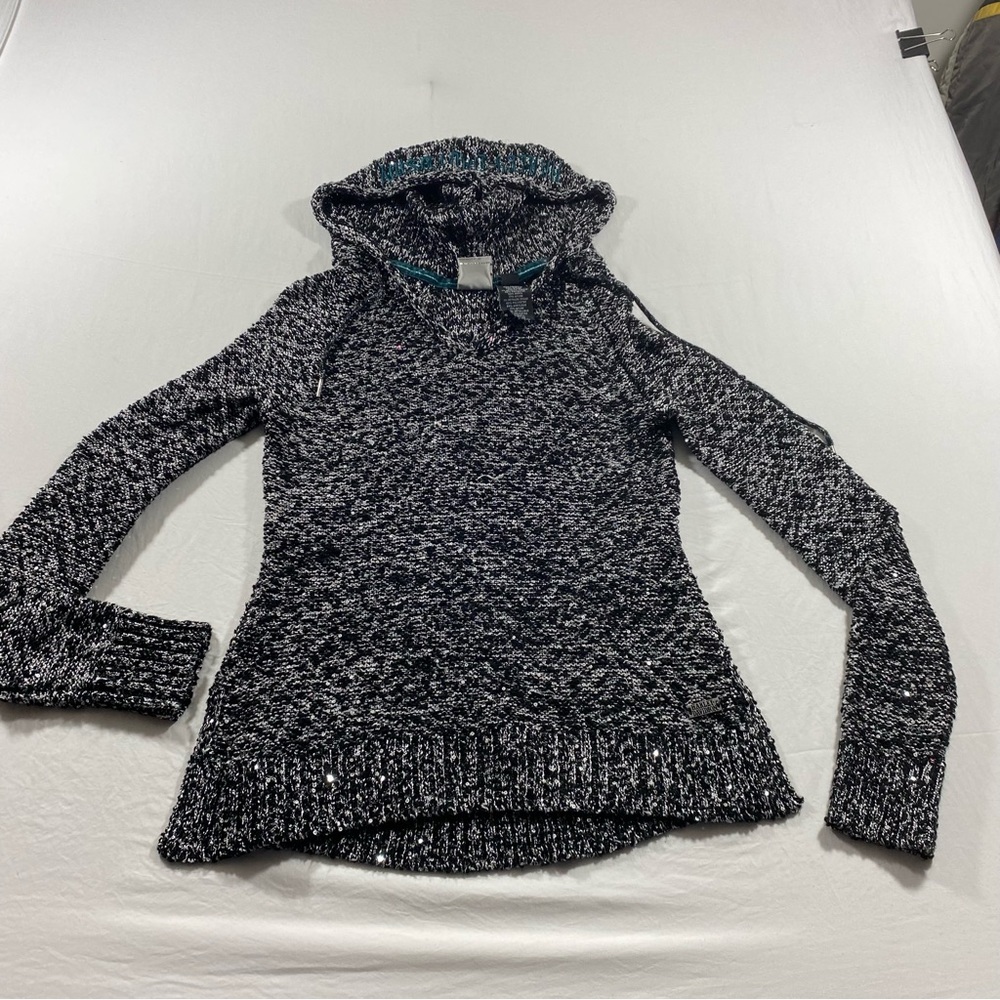 Harley Davidson Hoodie Sweater Woman’s Small Stretchy Speckled  Hooded pockets